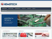 Tablet Screenshot of hemotech.com.br